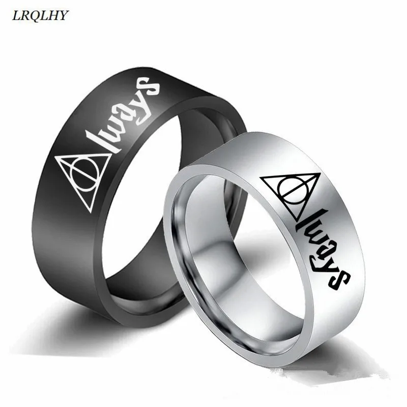 

fashion harry potter ring Anime related The deathly hallows lways symbols finger ring trendy simple jewelry cute fashion gifts