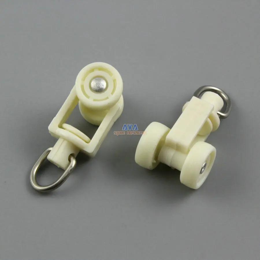 100 Pieces Curtain Track Roller Curtain Track Slide Gliders 15x30mm