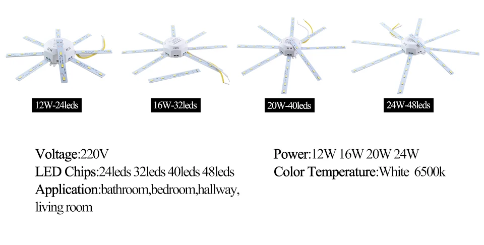Светодиодный потолочный светильник источник 220V 12 Вт 16 Вт 20 Вт 24 Вт светодиодный Диод светильник источник заменить Высокая яркость SMD 5736 24 32 40 48 Светодиодный s вниз светильник