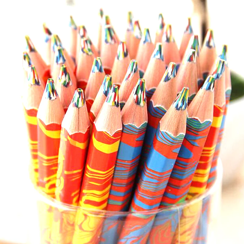 20 шт./лот разноцветные радужные карандаши для рисования Детские граффити карандашный рисунок живопись ручка