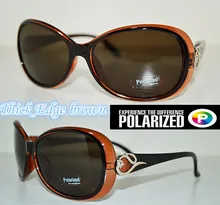 2015 Thick Edges brown customized Driver’s TAC enhanced polarized polaroid polarised golf fishing UV 400 women sunglasses