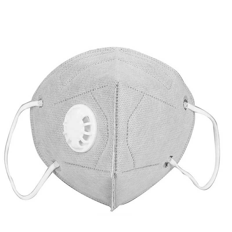 

New 10Pcs Fold Flat Dust Mask With Valves For Work Safety House Clean Dust-Proof Anti Fog Mask Disposable Respirator PM2.5 N95