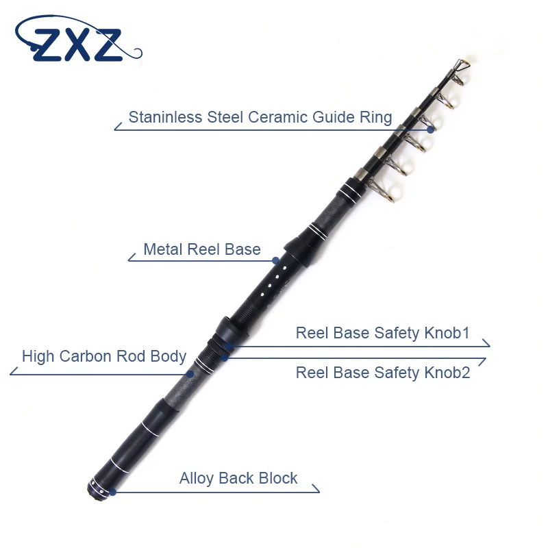 

ZXZ Fishing Rod 99% Carbon Feeder Rod 1.8m/2.1m/2.4m/2.7m/3m Lure Fishing Stick Fishing Tackle 6,7,8,9,10Section Fishing Rod