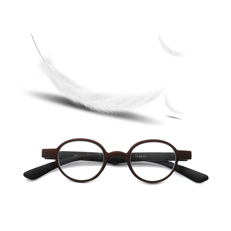 

Round Vision Magnifier Eyewear Reading Glasses Portable Gift For Parents Comfortable Simple Retro Presbyopic Parents Glasses