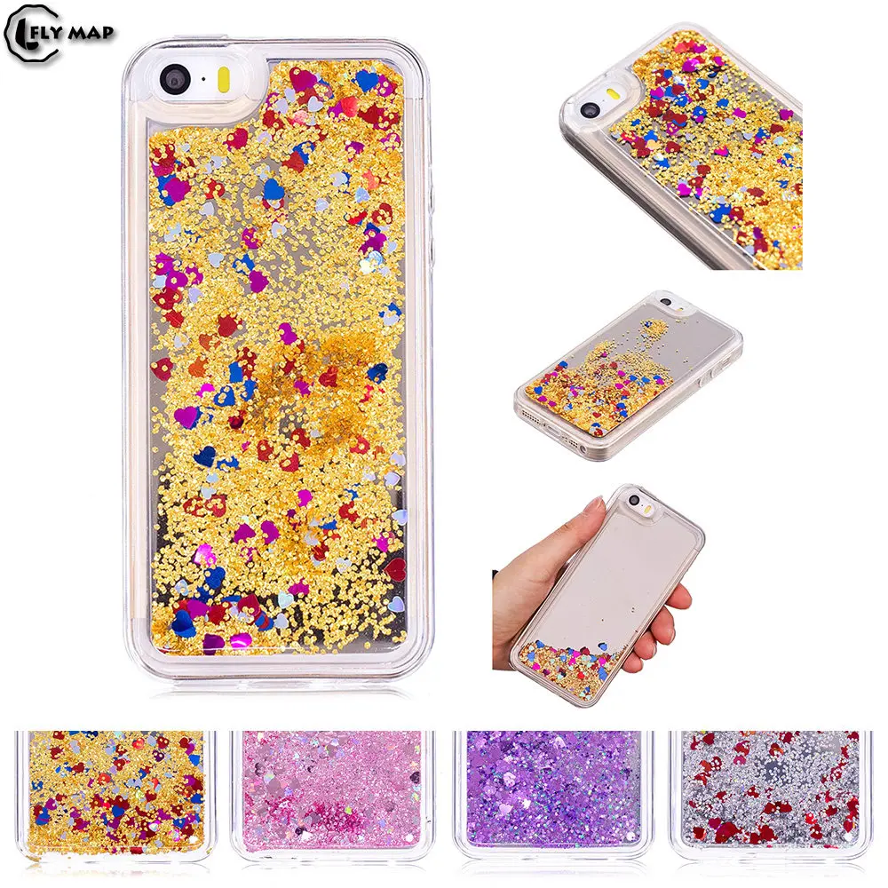 Зеркальный чехол для Apple iPhone 5 5S iPhone5 iPhone5S жидкий зыбучий песок силиконовый SE |
