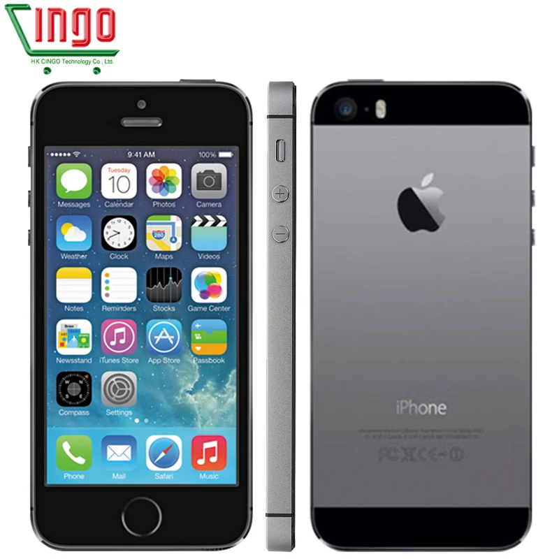 Original Unlocked Apple IPhone 5s Phone 16GB 32GB ROM IOS White Black GPS GPRS A7 IPS