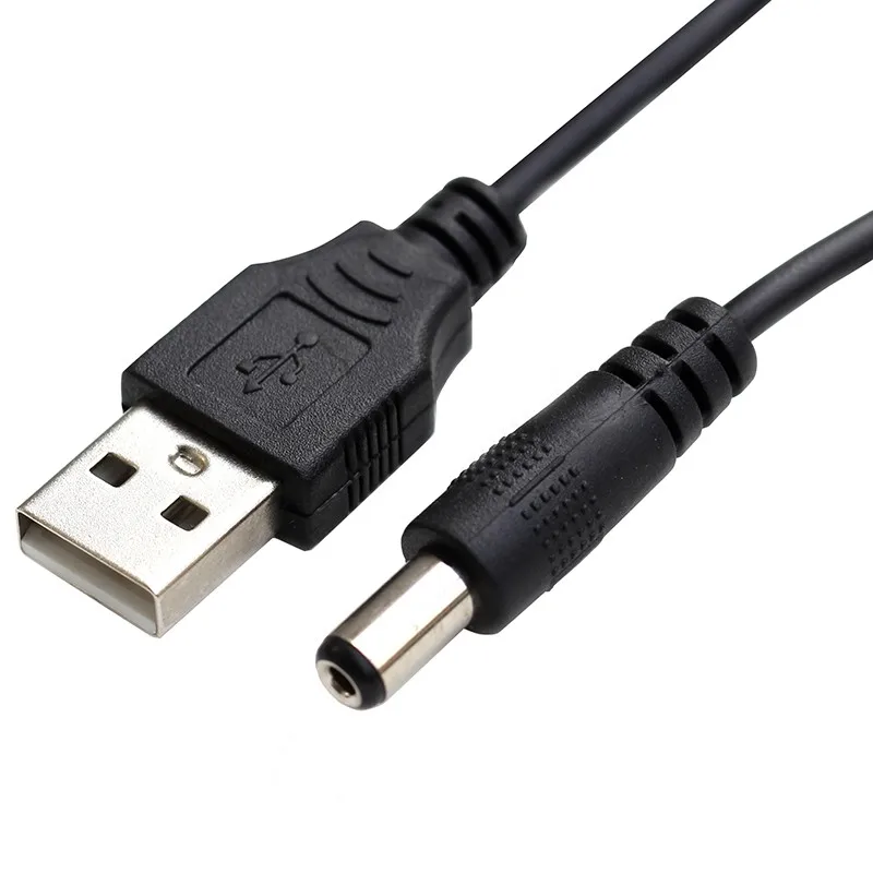 Кабель питания USB для 5,5 мм/2,1 мм 5 вольт DC Barrel Jack