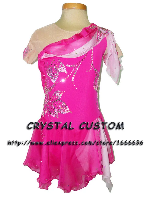 Custom Adult Figure Ice Skating Dresses With Spandex Graceful New Brand Figure Skating Dress For