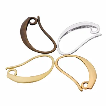 

20pcs/lot 18*12mm Gold Silver Color Metal Copper Fish Dangle Earrings Hooks Clasps Ear Wires For DIY Jewelry Making Findings