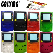 Galyme 8 расцветок В виде ракушки Крышка корпуса+ коробка Экраны для gameboy Цвет гпоб dmg Boy консоли В виде ракушки случай заменить с оригинальной логотип