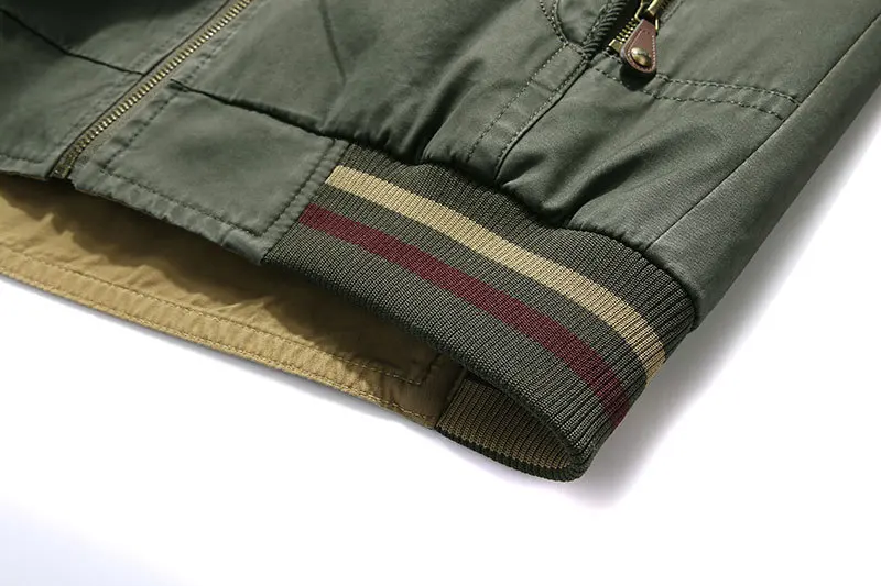 4XL 2019 Autumn Spring Brand Jacket Thin Stand Collar Coat Asia Size Drop Shipping Jackets Coats Casual Both Side Wear Military (7)