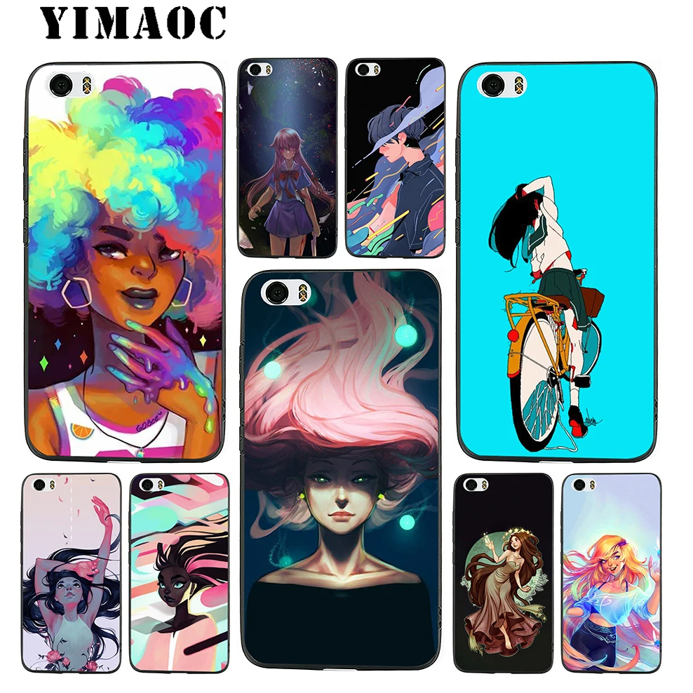 Мягкий силиконовый чехол YIMAOC Loish Sea Girl Gumdrop для Xiaomi Redmi Note 9 Mi 8 Se 7 6 6A A1 A2 4X 4A 5A 5 MAX 3 MiA1 |