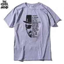 COOLMIND BR0113A Хлопковая мужская футболка с круглым вырезом и коротким рукавом heisenberg, Мужская футболка с принтом