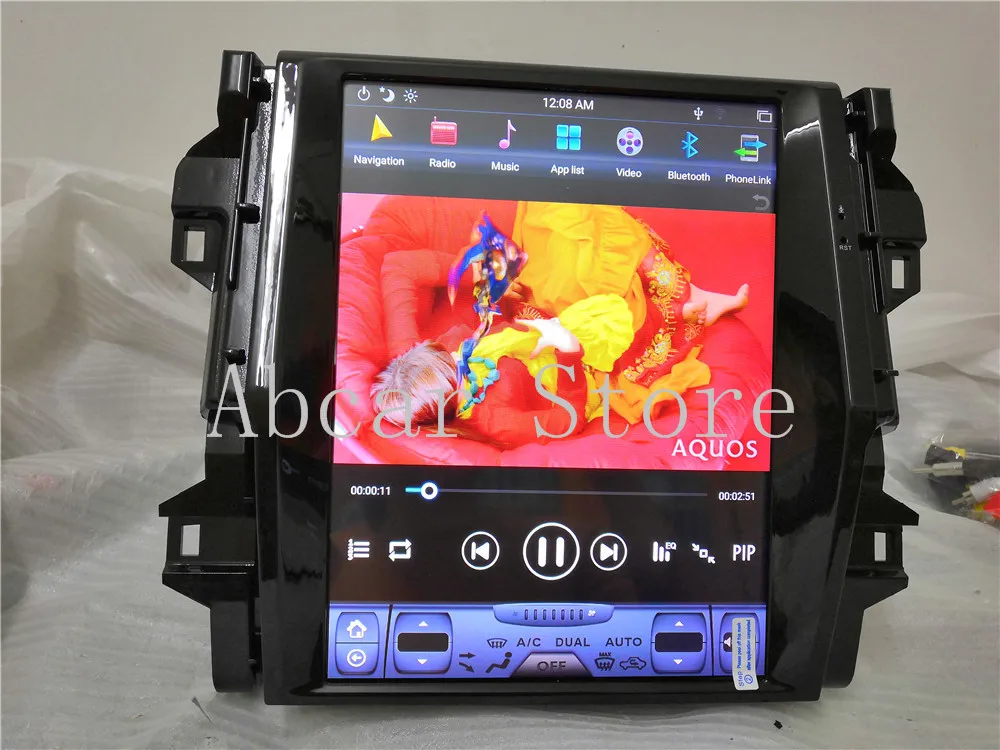 

12.1'' Tesla style Android 8.1 Car dvd player GPS Navigation For Toyota Fortuner 2016-2019 head unit stereo px6 hdmi radio IPS