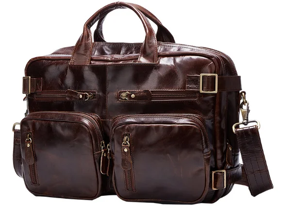 

2019 gym bags New Vintage Genuine Leather Man women sports Bag Portable Luggage Bag Large Capacity Oil Wax Duffle Bags C264