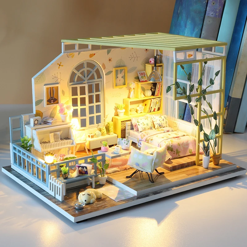 

Cutebee Casa Doll House Furniture Miniature Dollhouse DIY Miniature House Room Box Theatre Toys for Children DIY Dollhouse S01B