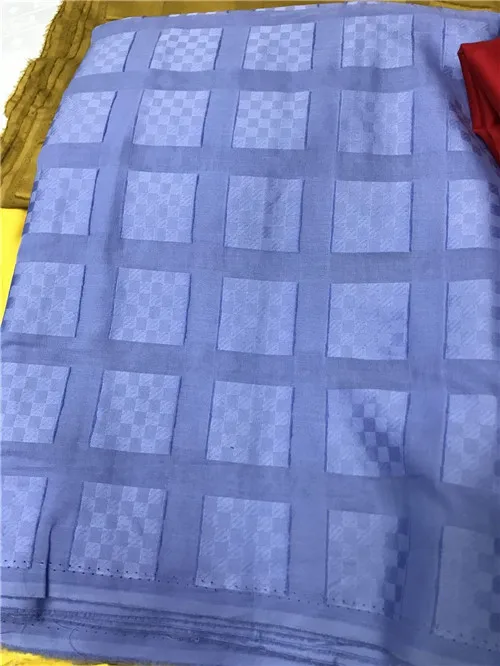 Африканский dashiki юбка ткань из Дубая atiku ткани для мужчин белая кружевная ткань tissu dentelle хлопок 5yard/lot5869 - Цвет: Синий
