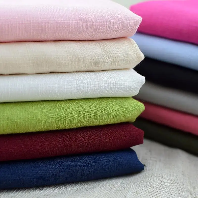 

Poly-colored cotton hemp summer thin bamboo section cotton fabric