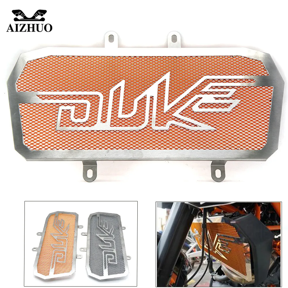 Motorcycle Radiator Grill Guard Cover Protector Orange Black Radiator Protection Cover For KTM Duke 390 2013-2015 Duke 125 200