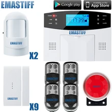 GSM SMS домашняя охранная система Gsm сигнализация детектор датчик комплект дистанционного управления английский/русский/французский/испанский lanuage