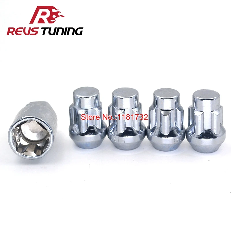 4PCS Chrome M14 X 1.5 Racing Car Wheel Locking Lock Lug Nuts For European Carsin Nuts & Bolts