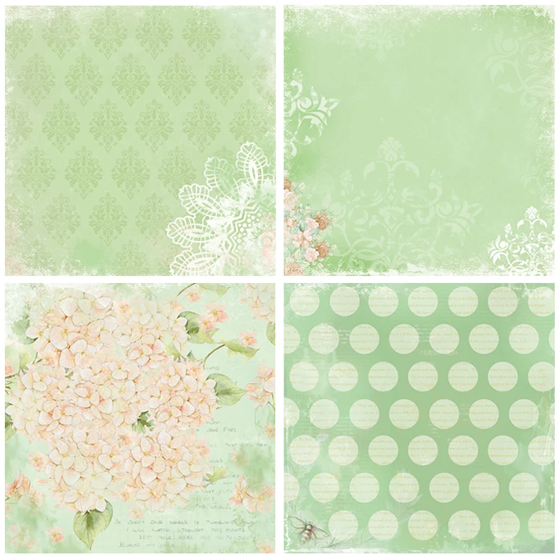 KLJUYP 12 листов, мягкие зеленые блокноты для скрапбукинга, бумага для оригами, художественная бумага для фона, изготовление открыток, сделай сам, скрапбукинг, бумага для рукоделия