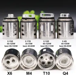 25 шт. vapesoon V12 цена-M4/Q4/X6/T10 Замена головка катушки ядро пульверизатора для курения TFV12 цена бак Mag 225 Вт тк кит