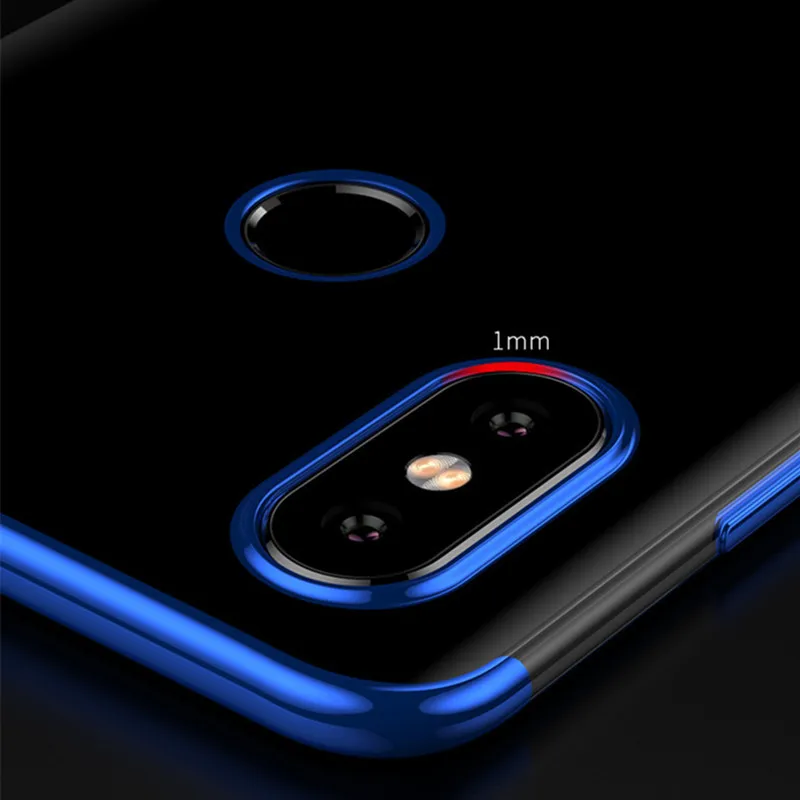 100 шт./лот для mi 9 Electriplating ТПУ Ясно Назад Защитный корпус телефона Для Сяо mi 9 9SE красный mi 7 Примечание 7 мягкий Coque