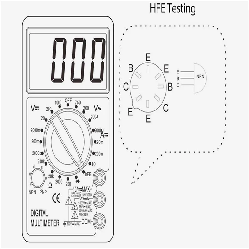 DT700B цифровой мультиметр AC DC Вольтметр Multimetro Напряжение Ток Сопротивление Тест er для электрического мультиметр диод тест