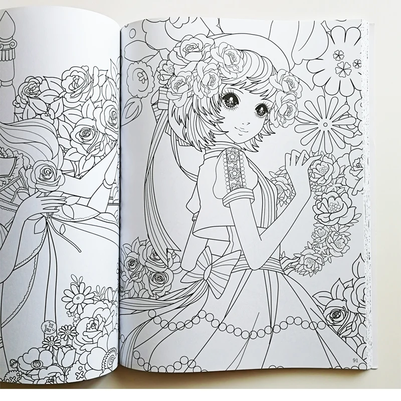 Книжка раскраска Pretty Princess (около 200 Принцесс) для детей/девочек/взрослых книжка и