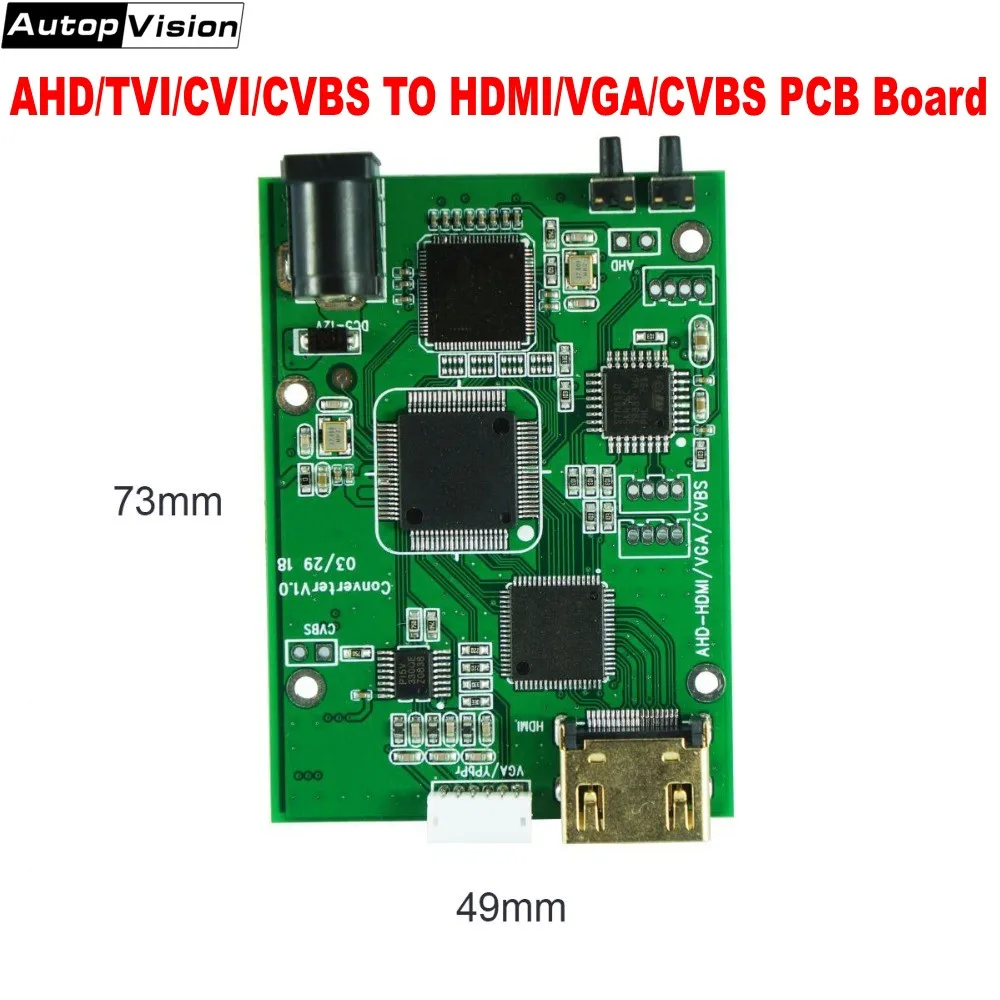 Бесплатная доставка PCB HD Video сигнальный преобразователь Плата AHD TVI CVI CVBS сигнал в