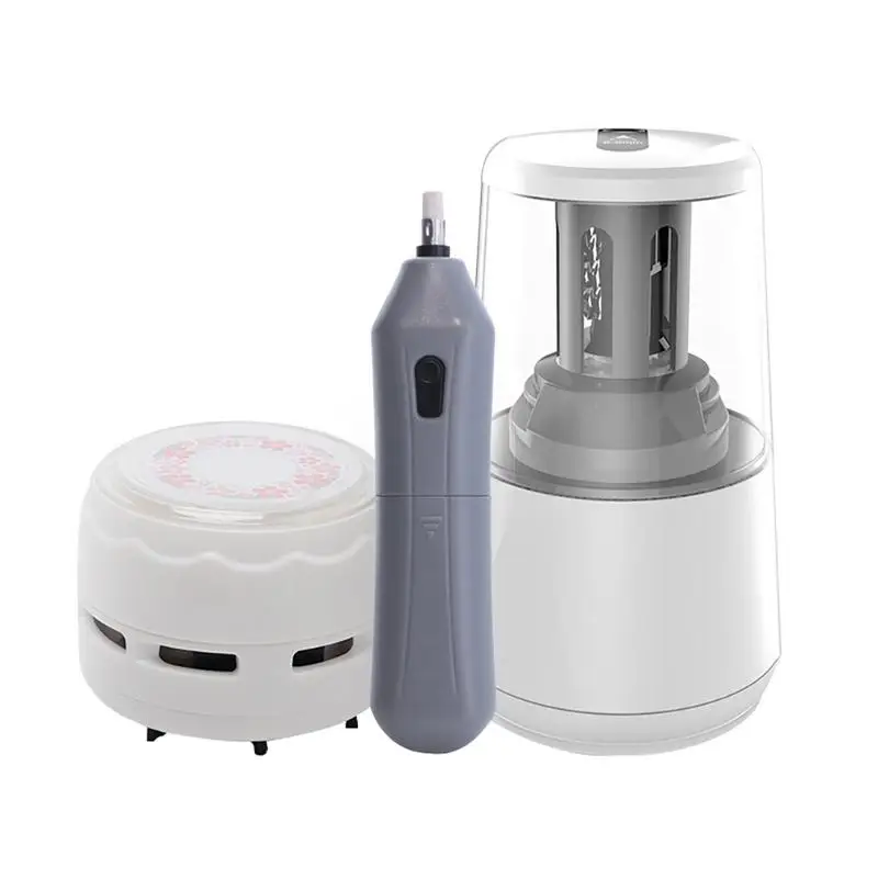

Electric Pencil Sharpener Sketch Set Multi-functional Pencil Sharpener Mini Vacuum Cleaner Eraser Sketch Set For Student
