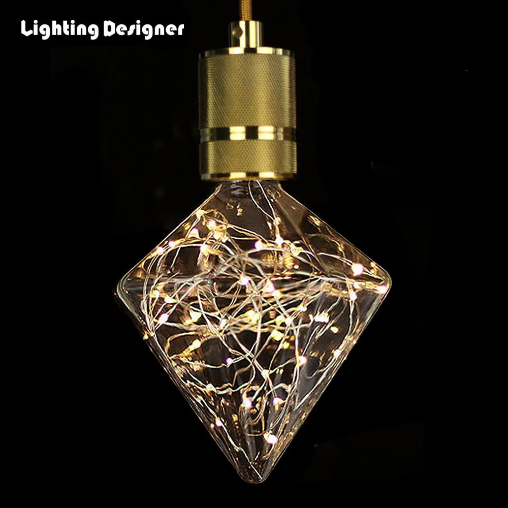 Led Bulbs Edison Bulb RGB flash Copper Wire Light Bulb 220V/240V E27 3W