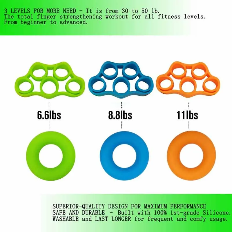 Захват пальцев, кольцо, Эспандер для рук, предплечье, тренировка запястья, носилки, упражнения, тяговое кольцо, эспандер, фитнес