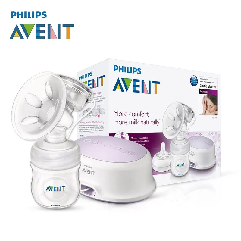 

AVENT Comfort Electric Breast Pumps BPA Free Powerful Large Suction Breast Pump Breast Feeding Baby Feeding And 2 free pacifiers