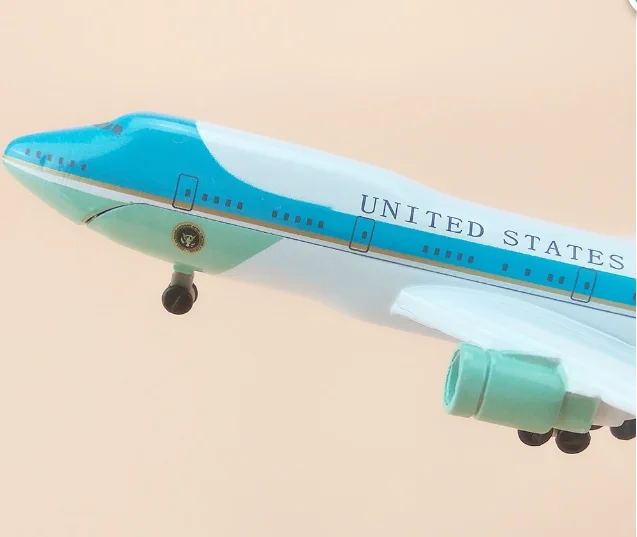 ВВС США один B747-200 модель самолета 16 см Мужская игрушка подарок на день рождения из металла