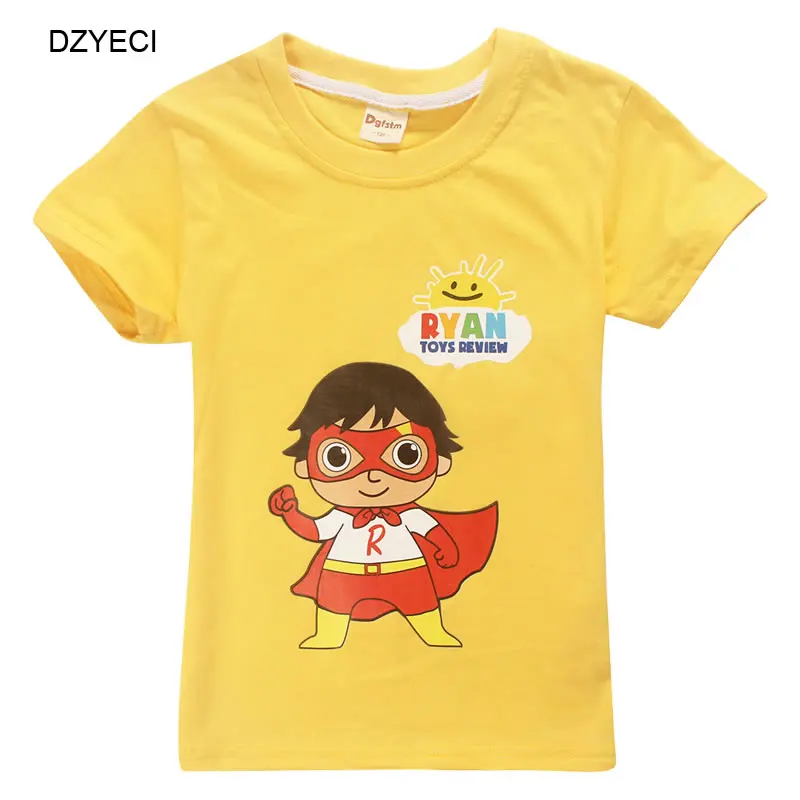DZYECI Ryan Toys Review футболка для мальчиков и девочек подростков летняя повседневная