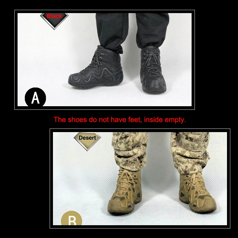 12/' DOLL SHOES BLACK BOOTS FOR DOLLS W// BIG FEET