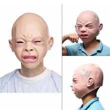 2018 Hot latex mascarillas Cry Baby traje partido principal lleno MasksHalloween Carnaval de Navidad Cosplay Gadgets muñeca de látex máscara