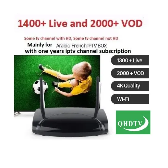 

QHDTV IPTV Subscription Android 8.1 R2 4K IPTV Code 1 Year IPTV France Belgium Dutch Arabic Tunisia Algeria IP TV