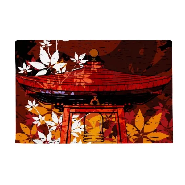 Japan Japanese Style Leaves Pavilion Anti slip Floor Mat Carpet