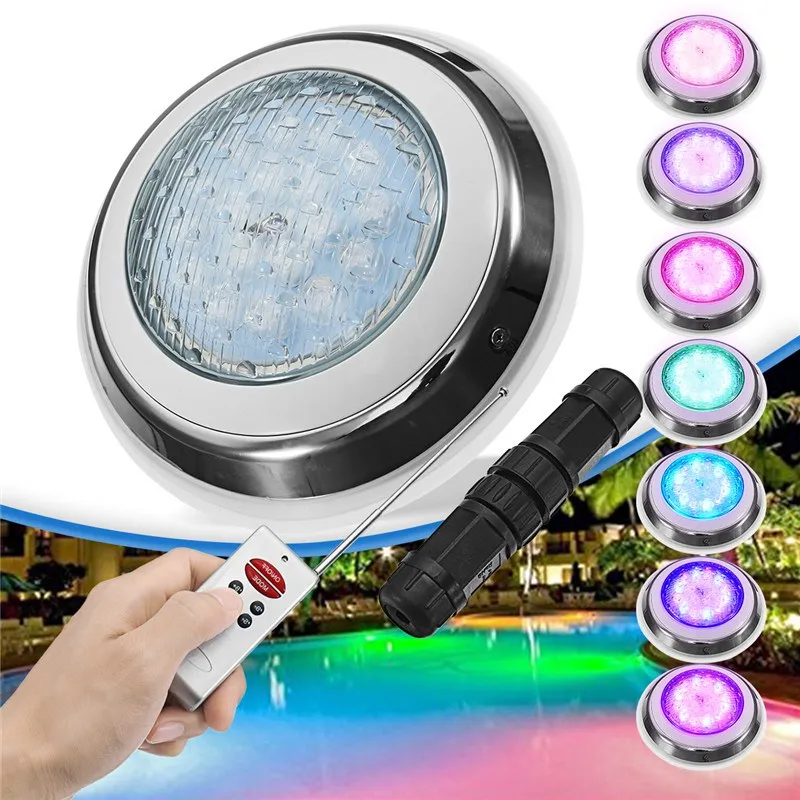 

Mising LED Swimming Pool Light 54W AC 12V RGB IP68 LED Remote Control Underwater Lamp Outdoor Lighting Pond Lights LED Piscina