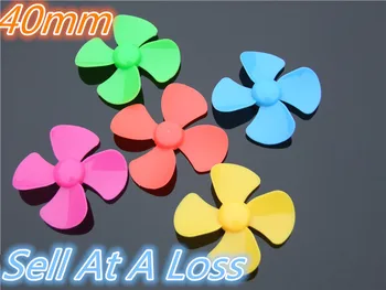 

20pcs K167B 40mm Four Leaves Plastic Propeller Screw For Model Ship Boat Fan Aircraft 5 Colors for DC Motor Sell At A Loss USA