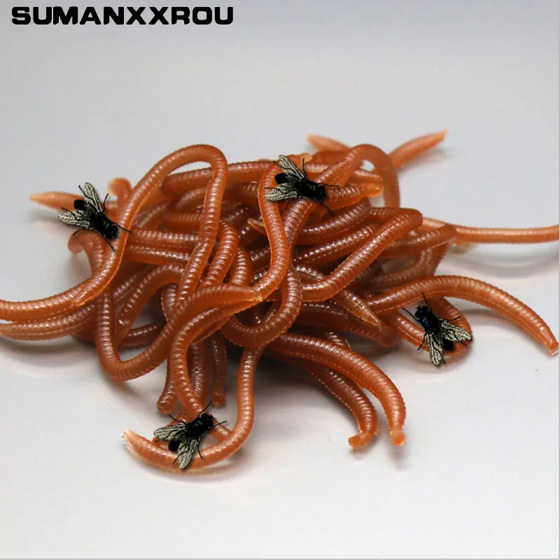 18pcs Big Red Worm Lures 20g Hot selling Soft Bait Carp Fishing Lure