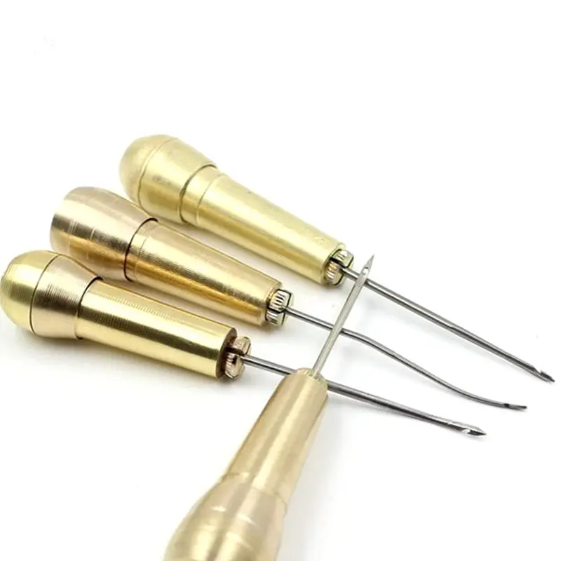 Metal DIY Supply Awl Shoe Bag Repair Helper Bend Straight Hook Needle