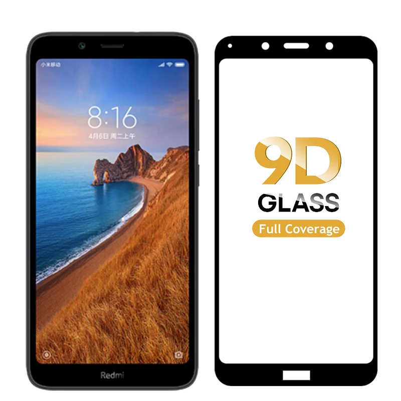 

9D Screen Protector Tempered Glass on the For Xiaomi Redmi 7A Note 7 Full Cover Film Toughened Glass For Xiaomi Redmi 7 Case