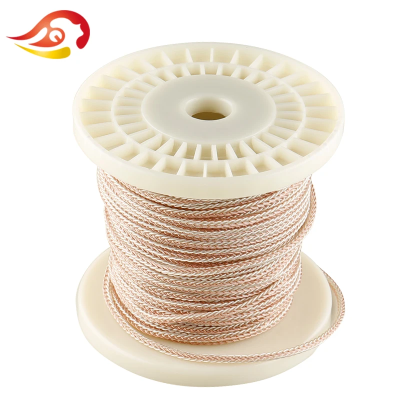 QYFANG 1 2m 8 Core Earphone Upgrade Cable HiFi Headphone Soft PVC Wire Flexible Detachable Cord 8 Dynamic Drives Extension Line
