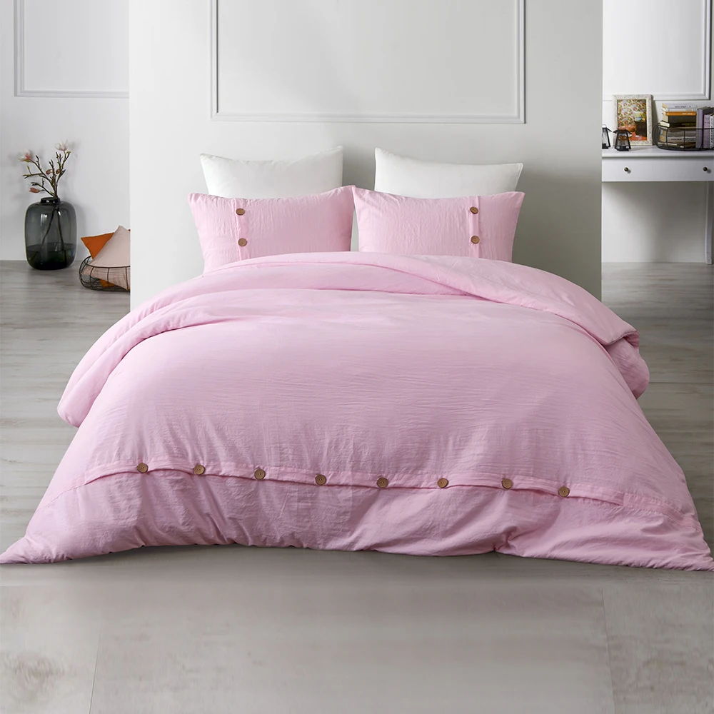 

Yimeis Comforter Bedding Sets Queen Cotton Black Comforter Solid Color King Bed Cover BE45004