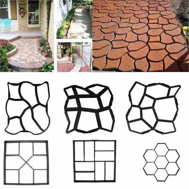 Path-mate DIY каменная мостовая форма для изготовления дорожек для вашего сада/форма для производства брусчатки/pathmate бетонная форма