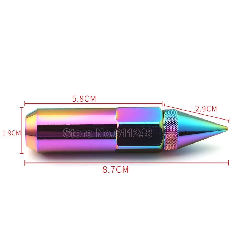 20 шт. M12X1.5/M12X1.25 Шипованный алюминий Расширенный тюнер колеса диски Луг гайки Гонки Для Ford Toyota Mitsubishi Nissan Mazda Suzuki